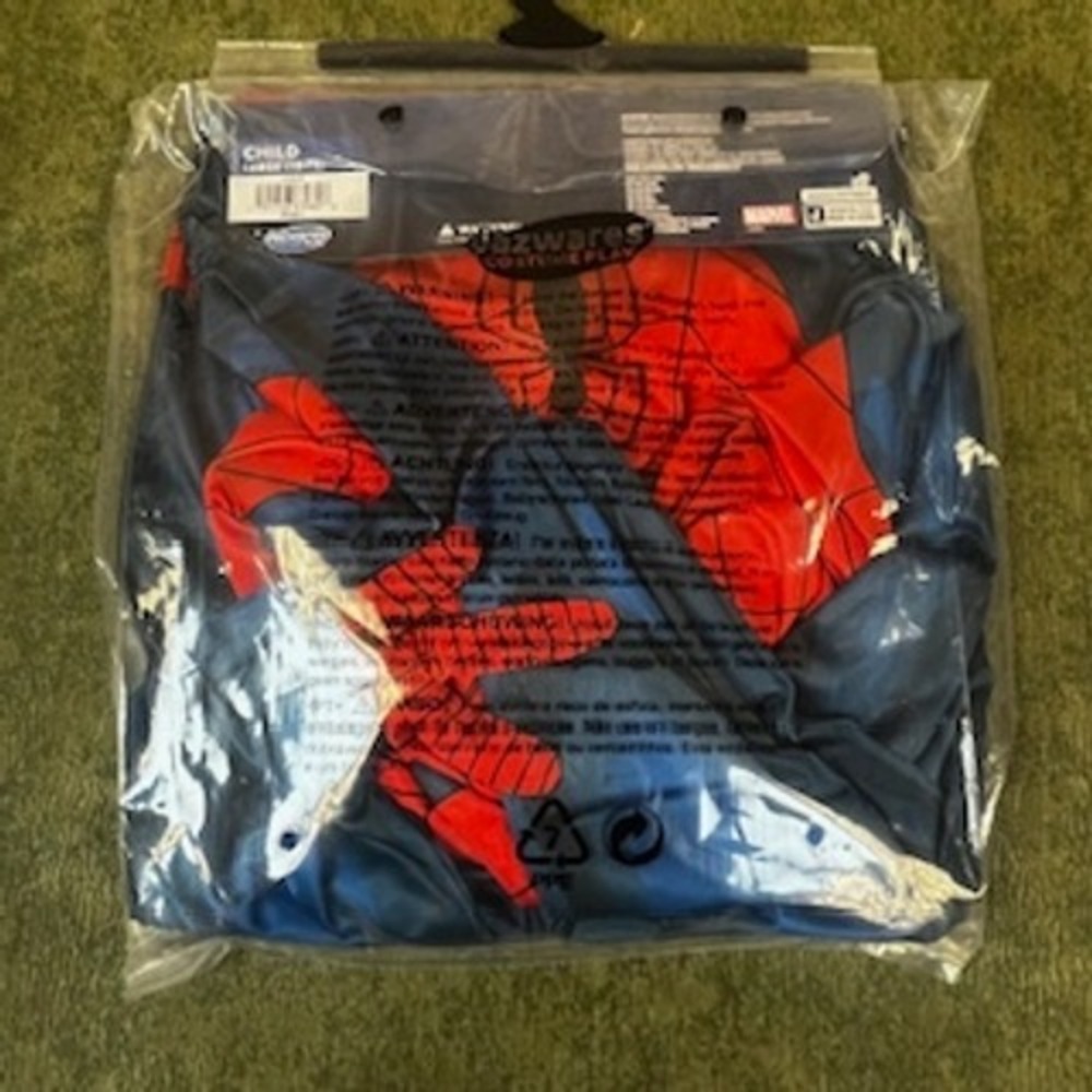 Marvel Spiderman Child Large 10-12 Costume‎ Spandex Zentai Suit Mask Jazwares - Picture 10 of 10